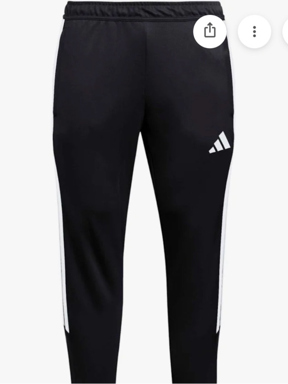 adidas Black Jogger Sweatpants with White Side Stripes